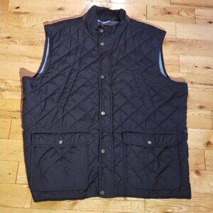 Black men's quilted vest XXL